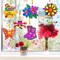 Spring Flower Suncatcher Activity Craft Kit Butterfly Sun Catcher DIY Window Paint Art Suncatcher Kits for Spring Summer Easter Party Activities Art Project Party Favors